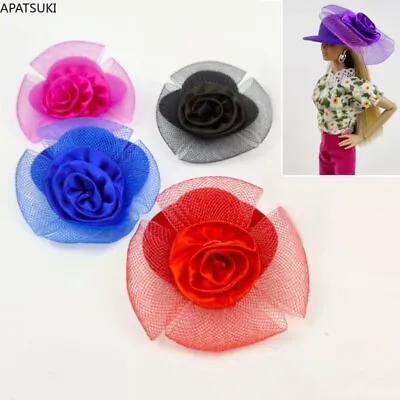 Colorful Hat Miniature Accessories Headwear Rose Flower Hats For 11.5  1/6 Doll • $3.94