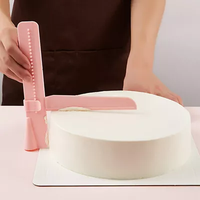 Edge Smoother DIY Leveling Decorating Tool Adjustable Height Cake Scraper Corner • £3.83