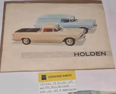 $59.99 • Buy Holden Nasco Fb VAN / UTE Original 1960 Sales Brochure. Great GMH Advertising