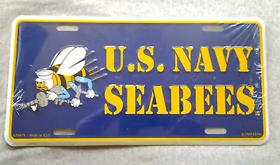 U.S. NAVY SEABEES Military License Plate..Made In The USA (679) EE • $12.34