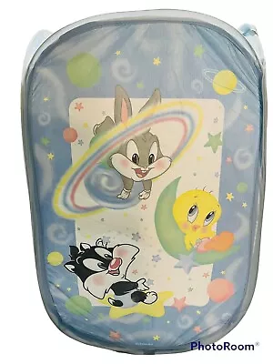 Vintage Baby Looney Tunes Pop Up Hamper Laundry Basket AS IS HAS ISSUES • $19.99