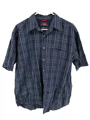 Wrangler Western Button Up Shirt Men's Medium Blue • $14.99