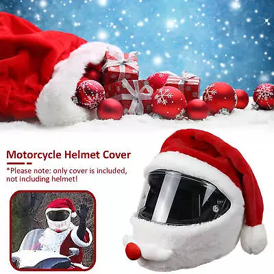 2Pcs Christmas Motorcycle Helmet Cover Sleeve Funny Full Face Xmas Helmet Cover • $20.02