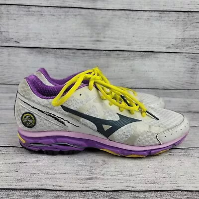 Mizuno Wave Rider 17 Women’s Athletic Running Shoes Size 9.5 White Purple • $38.95