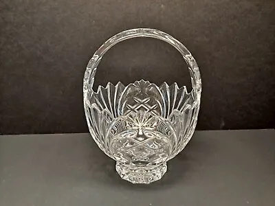 Elegant Vintage Footed European Cut Crystal Glass Bridal Basket • $27.95