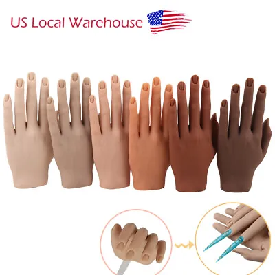 US Stock Silicone Hand Nail Art Practice Display Teaching Model Hand • $45