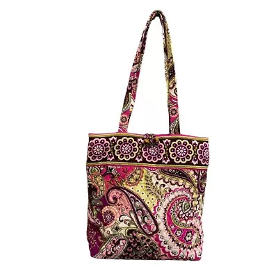 Vera Bradley Very Berry Paisley Get Carried Away Toggle Closure Tote • $24.65