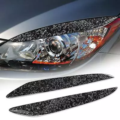 Car Headlight Eyelids Eyebrow For Mazda 3 Mazda3 Axela JDM 2010-13 Forged Carbon • $32.95