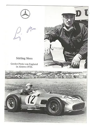 £35 • Buy Stirling Moss Hand Signed Postcard - Formula 1 Autograph - F1 1.