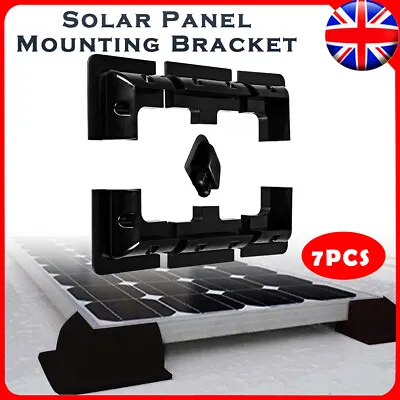 £19.99 • Buy 7Pcs Solar Panel Corner Mounting Brackets Kit Vehicle Roof Entry Caravan Boat RV