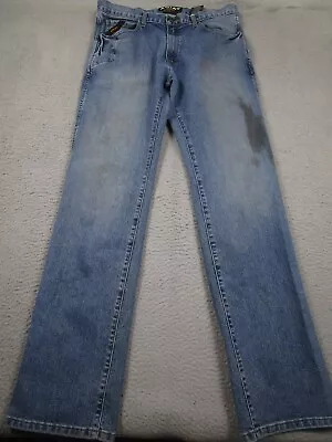 Ariat Jeans Mens 36x36 Blue Denim M4 Low Rise Bootcut Rebar Workwear • $14.97