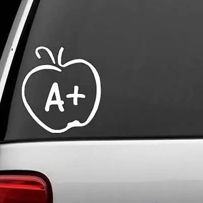 $3.58 • Buy TEACHER APPLE A+ TEACH STICKER VINYL DECAL For WINDOW CHALKBOARD Or LAPTOP DECAL