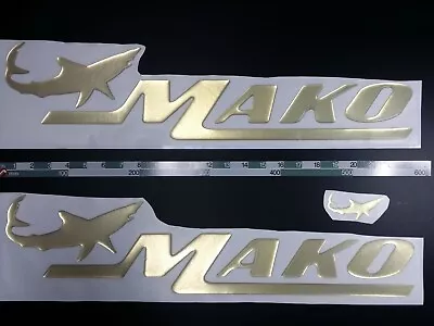 Mako Boat Emblems 225  Gold + FREE FAST Delivery DHL Express - Stickers Set • $109.88