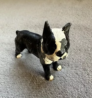 Small Boston Terrier Dog Art Statue Sculpture Figurine Weight • $15