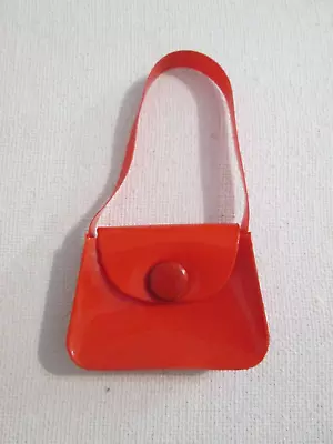 Vintage Barbie Clone ~ Premier Doll Togs ~ Red Vinyl Shoulder Bag Purse Japan • $19.99