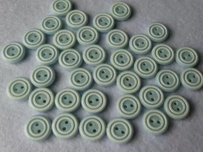 36 Beautiful Baby Blue & White Vintage Plastic Buttons • $5.99