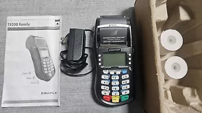 EQUINOX T4220 Merchant Credit Card Payment Terminal W/Power Cord Manual Paper • $19.96