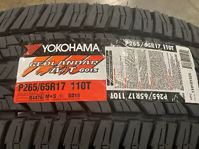 4 New 265 65 17 Yokohama Geolandar A/T G015 Tires • $851.96