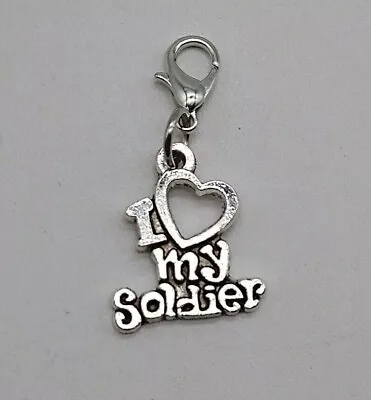 1/10pc  I 3 My Solider  Charm/ Zipper Pull/ Pendant; Bulk Lot; Silver Metal • $1.82