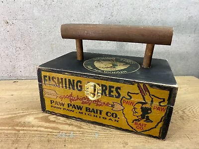 Paw Paw Wood Fishing Tackle Box Fishing Lures Used • $65