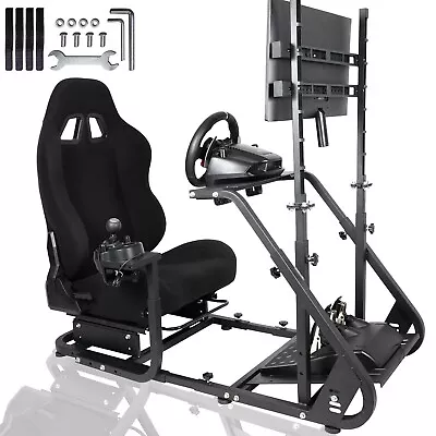 Zootopo Racing Simulator Cockpit With Monitor Stand & Seat Fit Logitech G29 • £349.99