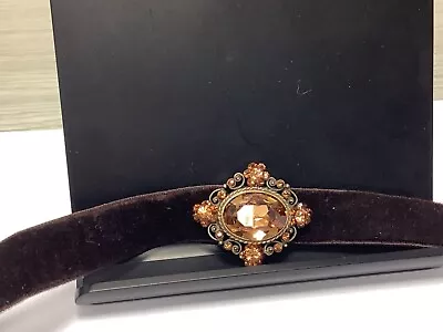 Vintage 1970s Style Rhinestones Centre Piece Choker Necklace • £0.85