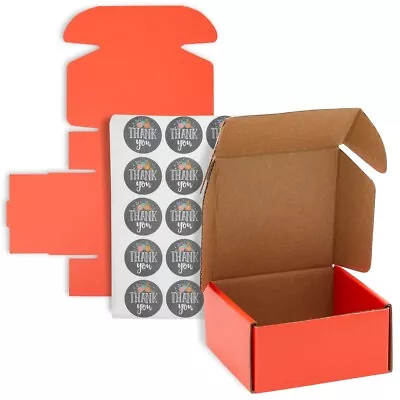 25 Pack Mailer Boxes Corrugated Gift Box For Packaging Shipping 4 X 4 X 2 In • $22.99