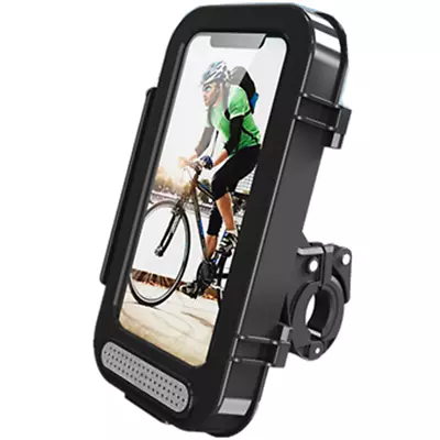 Motorcycle Handlebar Phone Holder Waterproof Case Bike Phone Pouch Bag Stand • $23.30