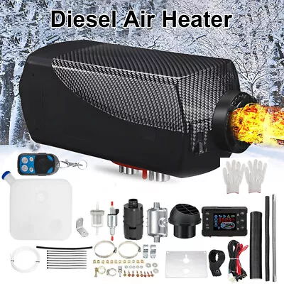 12V 8KW 15L Diesel Air Heater Tank Remote Control Thermostat Caravan Motorhome • $104.62