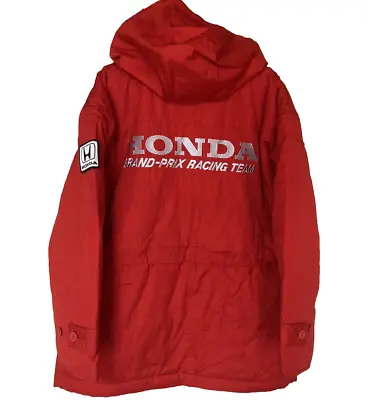 Honda Formula 1 Grand Prix Racing Team Vintage Hoodie Jacket Size M Red Japan • $199