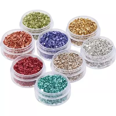 Glass Crushed Glass For Crafts 12 Colors Crushed Glass Glitter  Vase Filler • £15.88