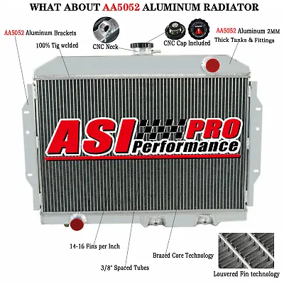 4 Row Aluminum Radiator For 68-74 Amc Javelin/amx/rambler/marlin/rebel/sst Pro • $199