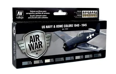 VAL71157 - AV Vallejo Model Air Set - USN Aircraft Set (x8) • £21.50