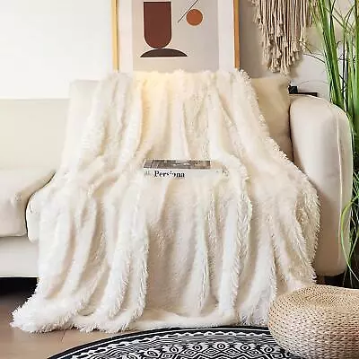Tuddrom Decorative Extra Soft Faux Fur Blanket Queen Size 80 X90 Solid Revers... • $37.22