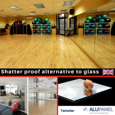 Mirror Perspex Acrylic Plastic Sheet Panel Home Gym Dance Studio Safety School  • £2.49