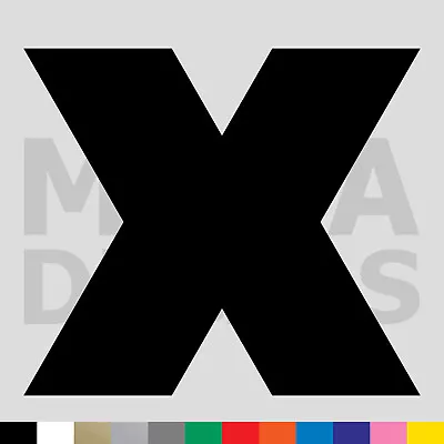 X Vinyl Die Cut Decal Sticker - Letter Symbol Cross • $2.49