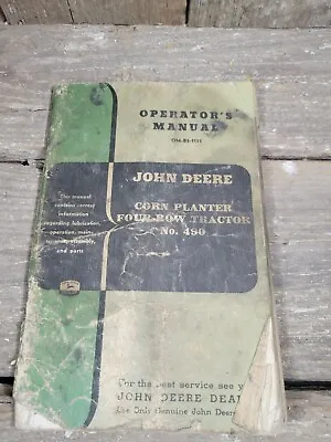 John Deere 490 Corn Planter Four Row 4 Tractor Operator's Manual • $12