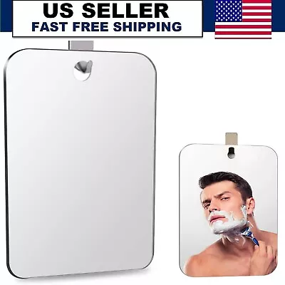 Fogless Shower Shaving Mirror Wall Hanging- Anti-Fog Mirror For Bathroom 17X13cm • $5.99