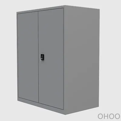Metal Stationery Half Door Cupboard Cabinets Storage Units Office Furniture Desk • $288.99