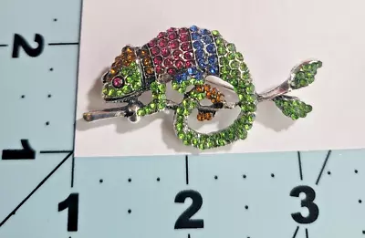 Chameleon Lizard Brooch Pin Costume Fashion Jewelry FAST Free Shipping • $11.99