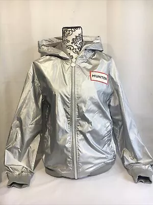 Womens Hunter For Target Silver Waterproof Rain Jacket Size Small. • £23.75