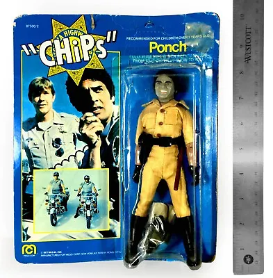 Erik Estrada - CHiPs TV Series  Ponch  Action Figure (1977) On Card By Mego • $99.98