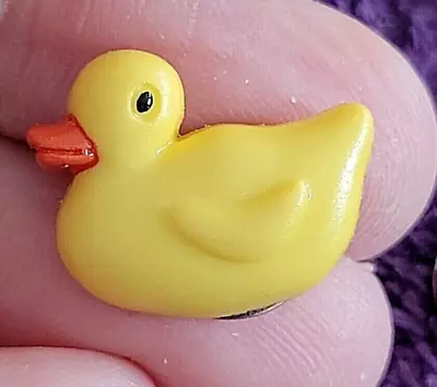 ^Duck Yellow Rubber Ducky Tie Tack Lapel Pin Small - Fun Perfect Gift Unique! • $3.95