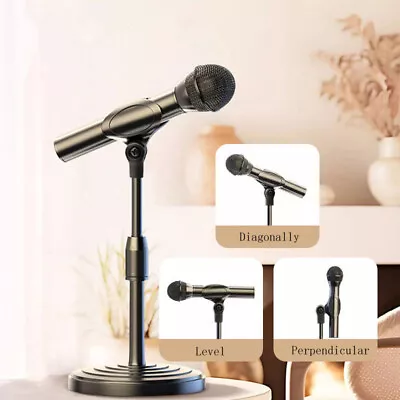 Desktop Table Desk Liftable Mic Microphone Stand Clip Holder Mount Clamp • £8.99