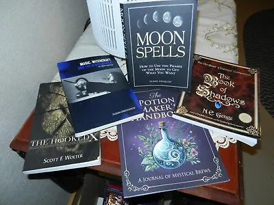 Lot Of FIVE Wicca/Witchcraft  Books Moon Spells Magic Potions Handbook • $25