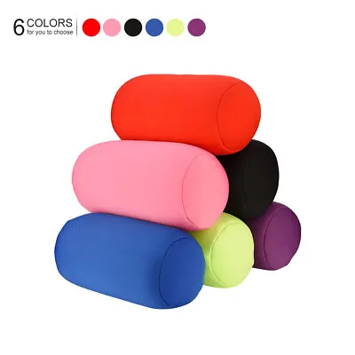 Microbead Back Cushion Roll Throw Pillow Travel Home Sleep Neck Support HG MG • $11.21
