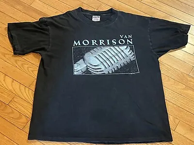 Vintage 1992 Van Morrison Tour T Shirt Single Stitch Doubled Sided USA Made XL • $89.99