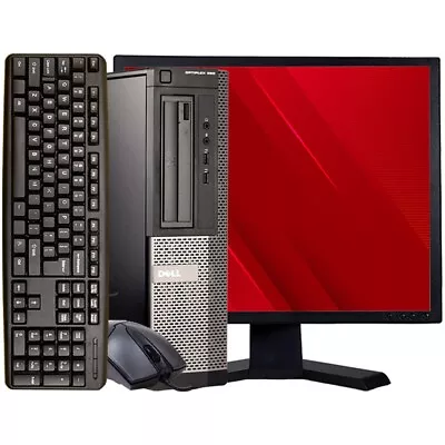 Dell Desktop Computer Intel I3 8GB RAM 500GB HD 19  LCD Windows 10 PC Wi-Fi • $109.57