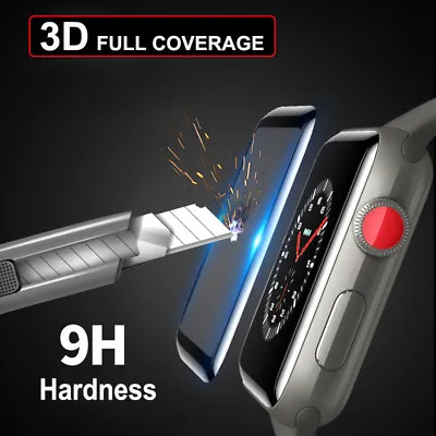 $4.65 • Buy 3D Tempered Glass Full COVER Screen Protector 4 IWatch Apple Watch 38/42/40/44mm