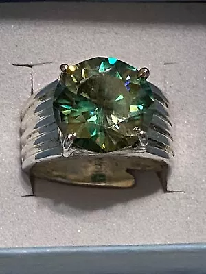 Certified Round 8.74 Ct Green Moissanite Men's Engagement Ring Gift Sz7 • $79